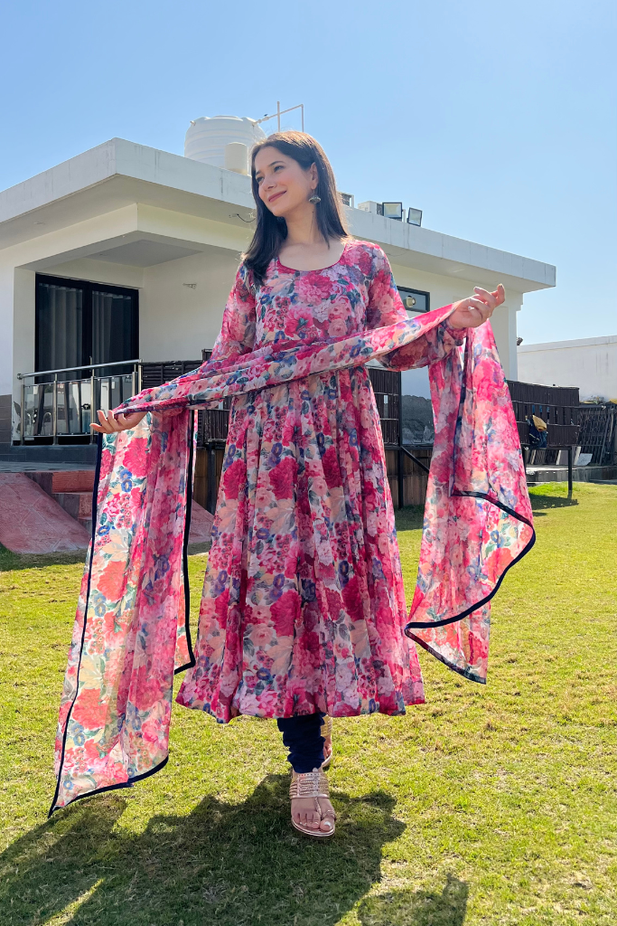 Inara Floral Anarkali Set