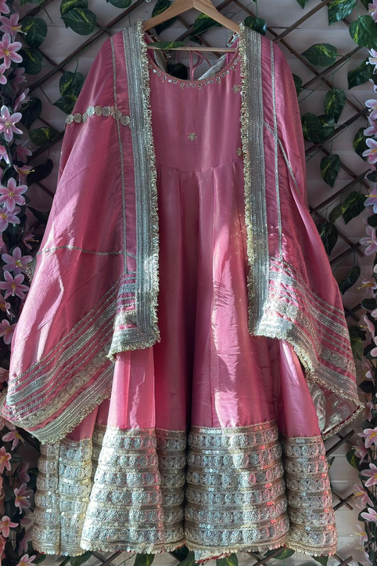 Nargis Tissue Anarkali Set